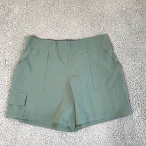 RBX Womens Athletic Shorts Size Large Athleisure Green Pockets Stretch Outdoor